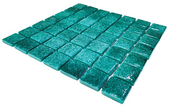 МС 5265 Мозаика "смальта" микс бирюзовый 21*21 мм (0,6 м2/6 шт в уп.)